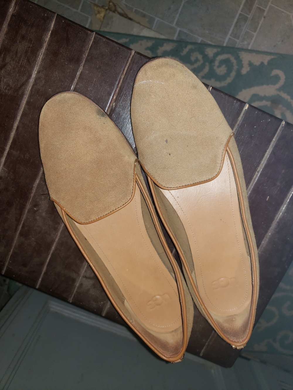 Tan Suede Slip-On Flats - Classic Neutral